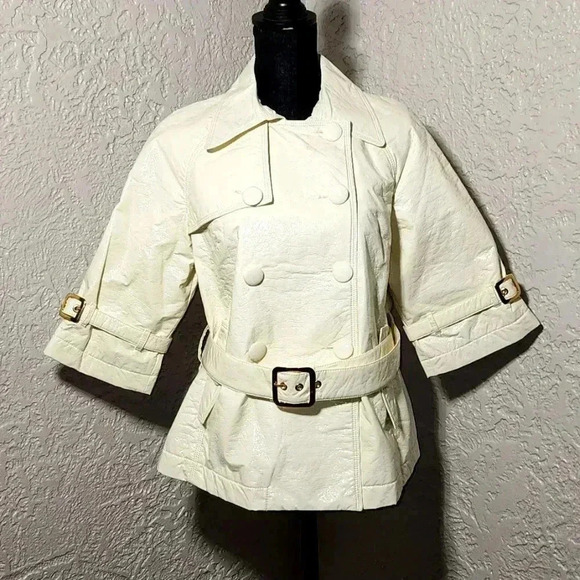ING CREAM SHORT 3/4 Sleeve Polyurethane coated rain jacket - Picture 1 of 13